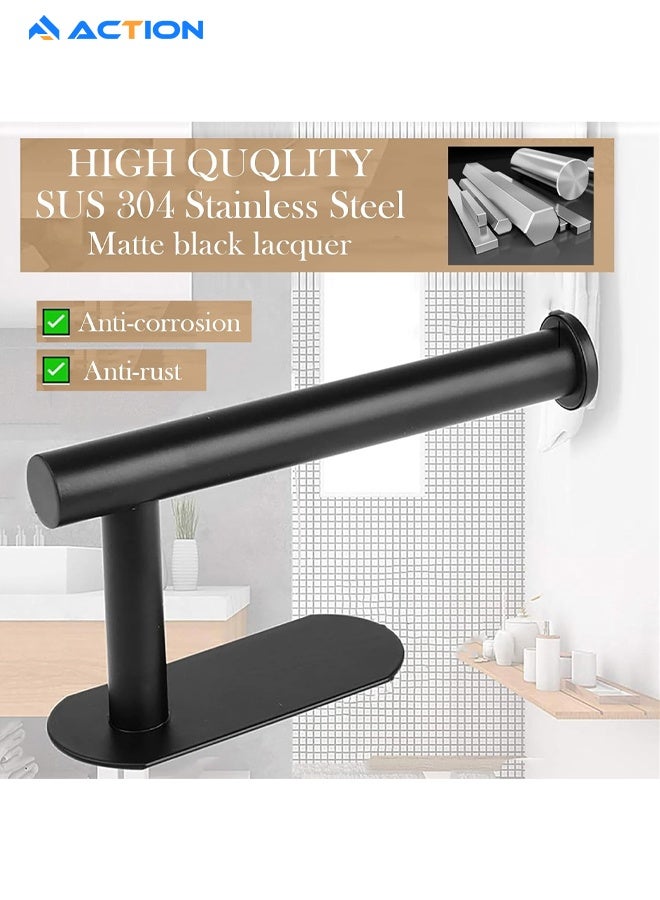 ACTION Stainless Steel Toilet Paper Holder Wall Mount Self Adhesive Bathroom Paper Towel Roll Holder for Home and Kitchen - Image 3